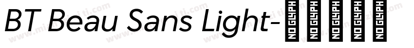 BT Beau Sans Light字体转换